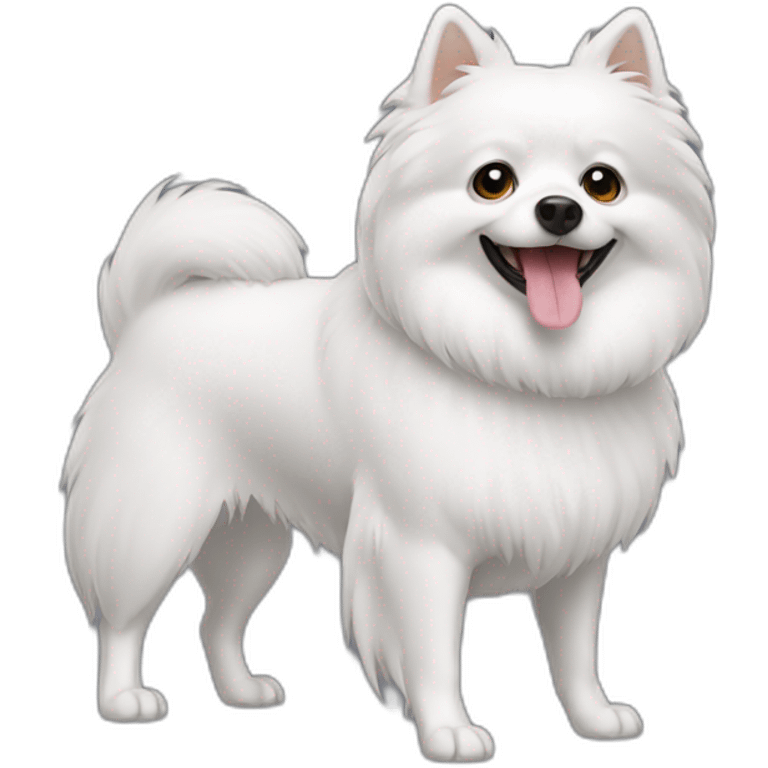 Spitz dog white emoji