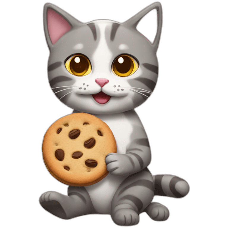 Cat eating cookies  emoji