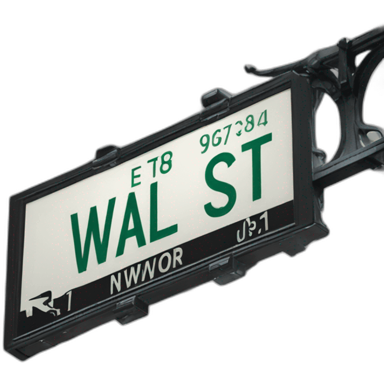 Wall St street sign emoji