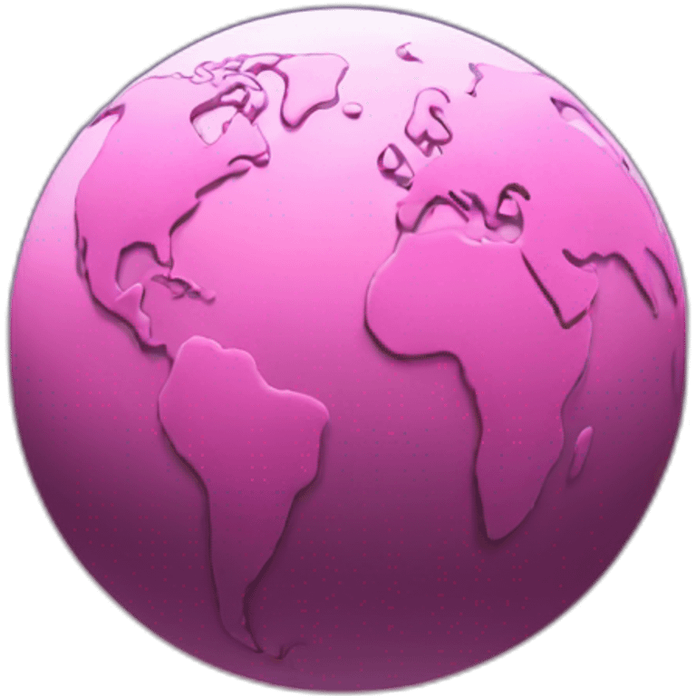 pink earth emoji