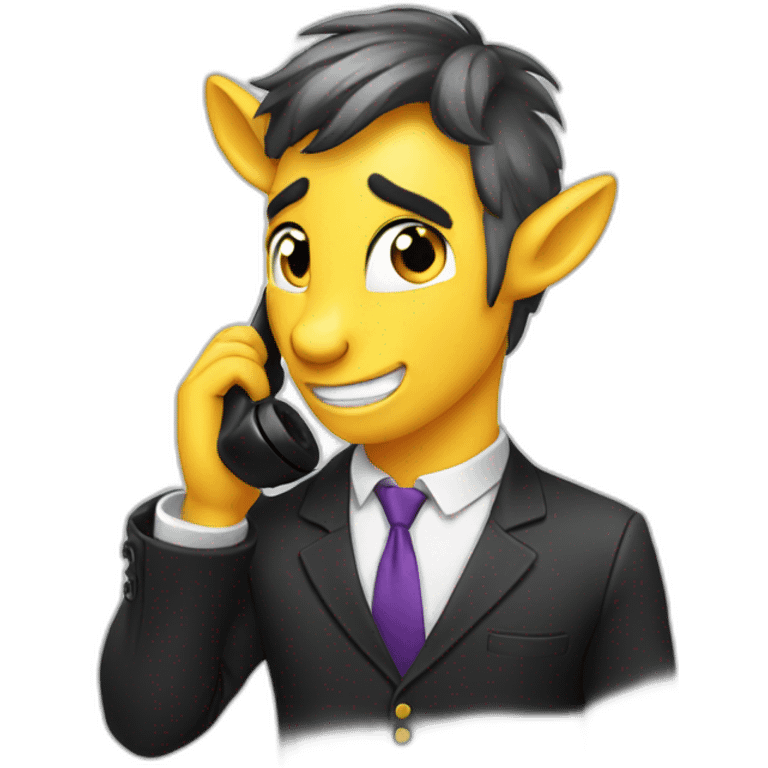 poney talking at the phone emoji