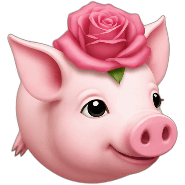 Rose pig emoji