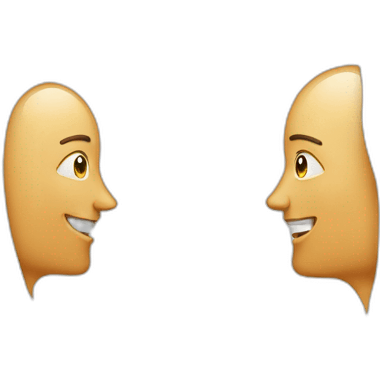 Two people talking face to face emoji