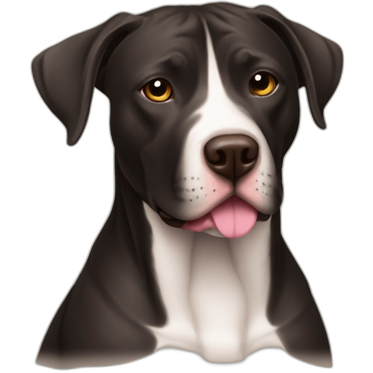 Mezcla de labrador pitbull café oscuro emoji