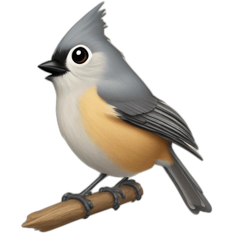 tufted titmouse  emoji