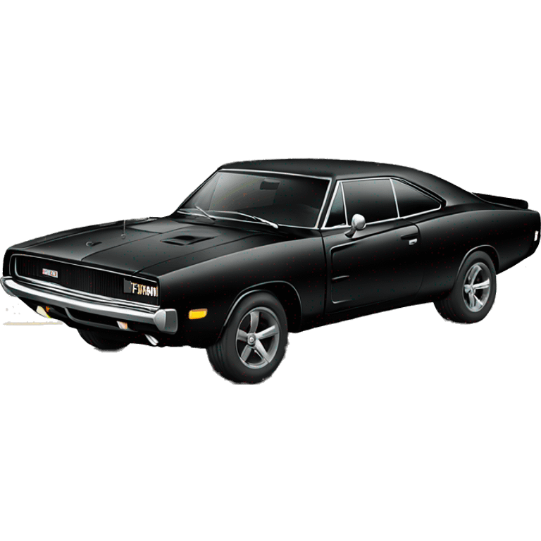 Black Dodge Charger  emoji