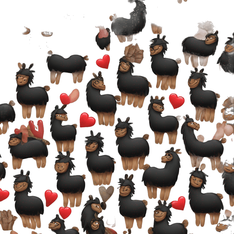 Corazón en llamas negro y rojo  emoji