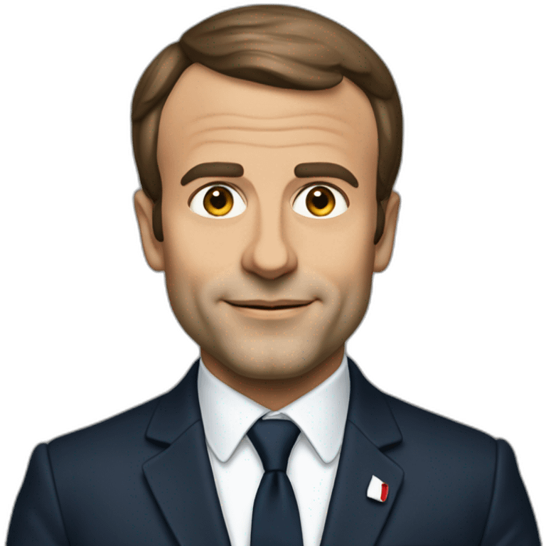 Emanuel macron à 4 patte emoji