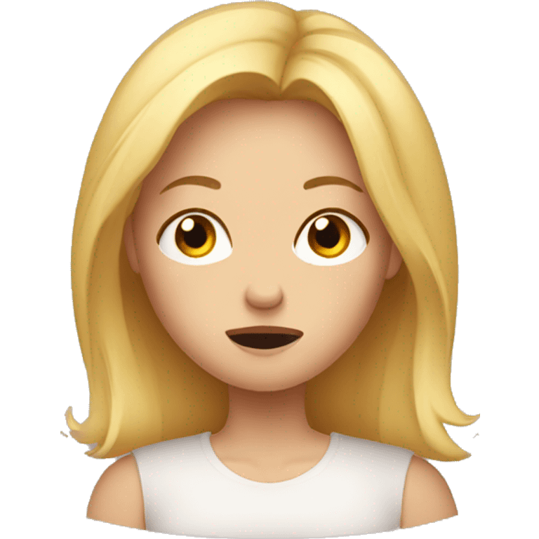 upset blond mom emoji