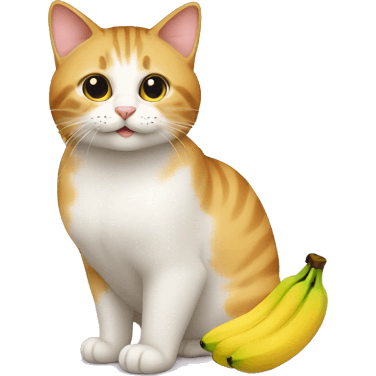 Cat vit a Banana  emoji