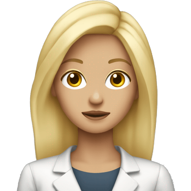 Blonde girl work journalist  emoji