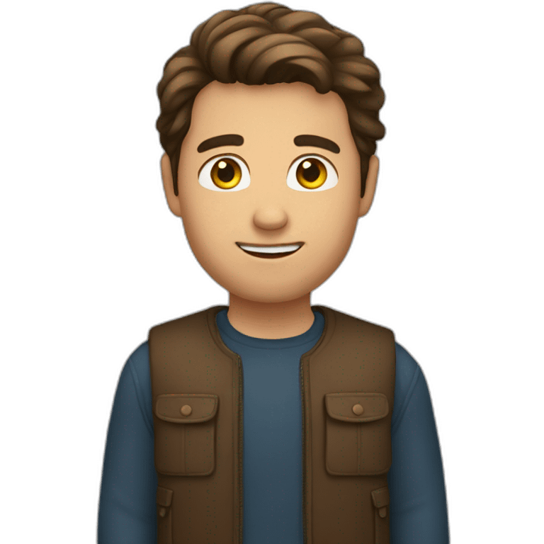 Un brown hair Guy emoji