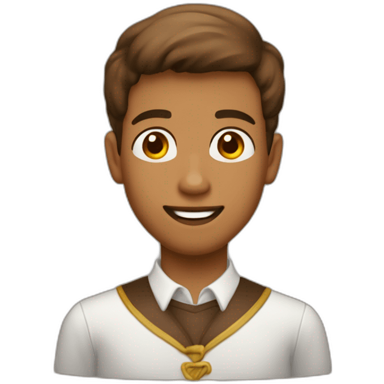 Menino de 15 anos marrom cacheado emoji