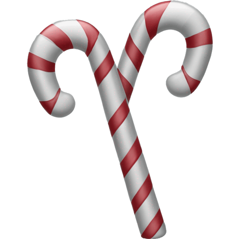 Light grey candy canes, with black bow on it emoji