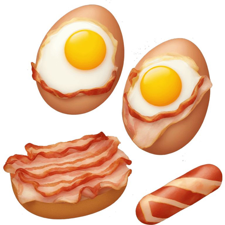 Eggs with bacon and sausage emoji