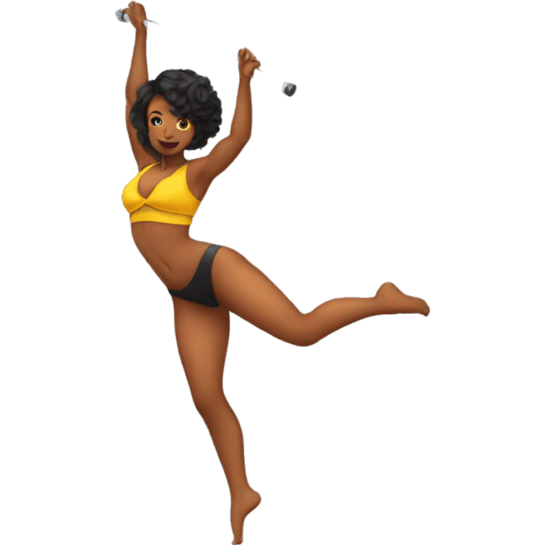 non explicit pole dance emoji