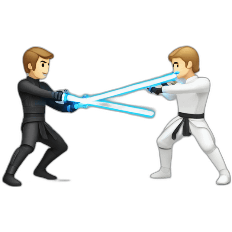 two man light saber fight emoji