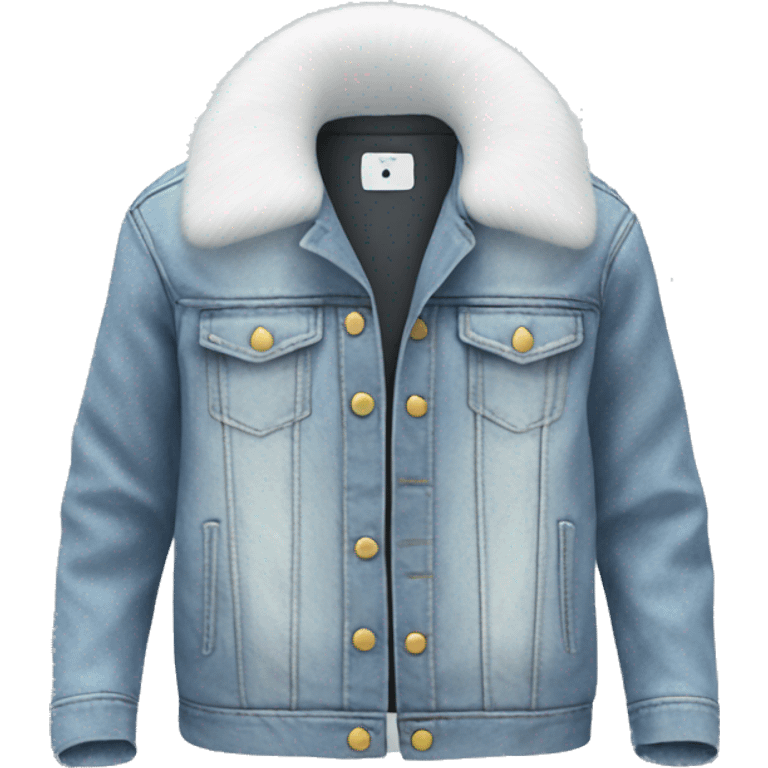 Light Denim Jackets with white fur emoji