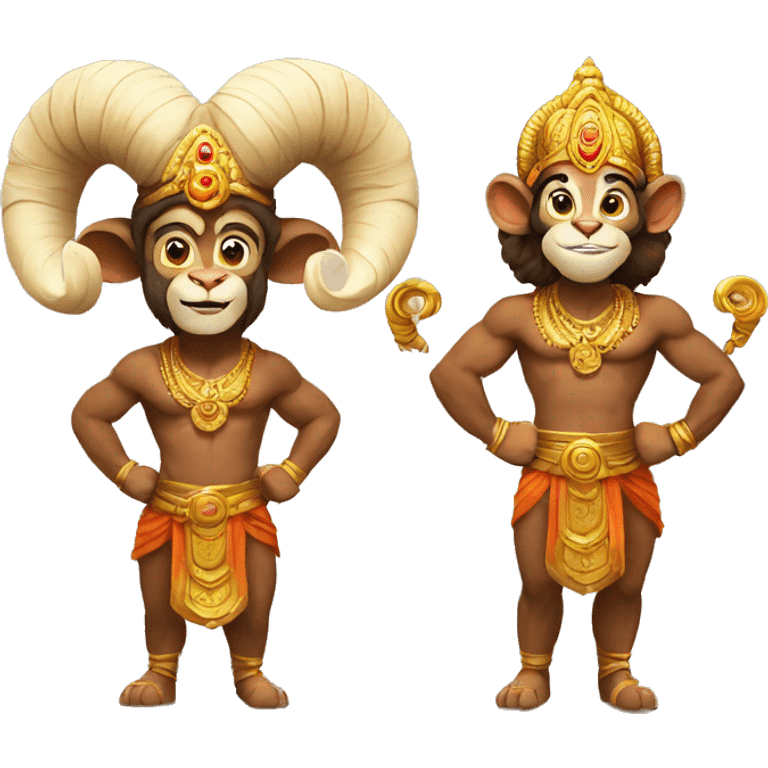 Ram and Hanuman emoji