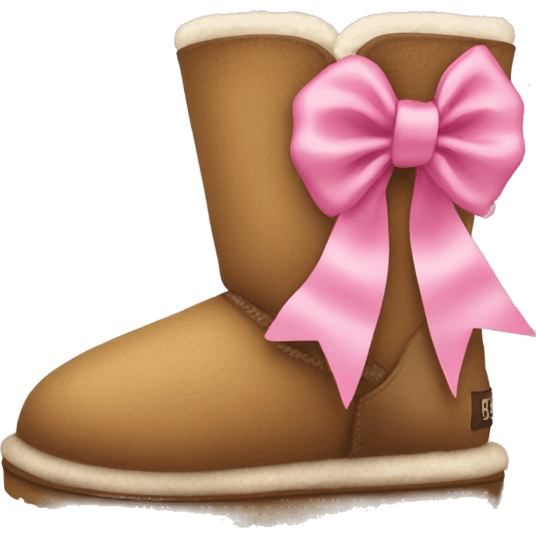 Uggs with a pink bow  emoji