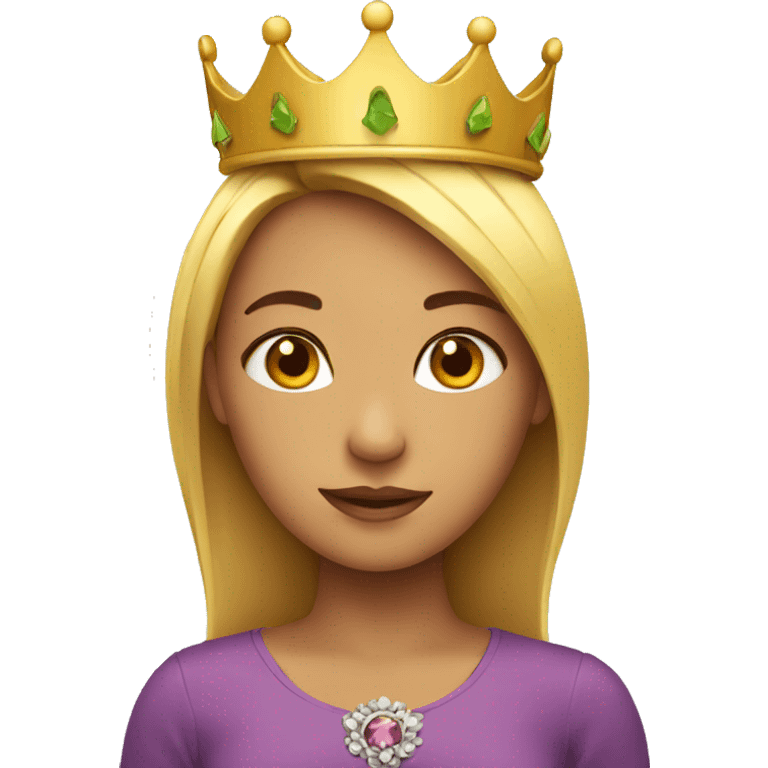 girl with a crown on head emoji