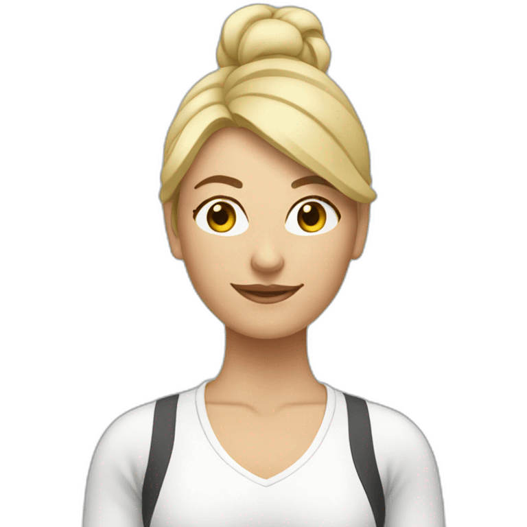 Blonde yoga teacher emoji