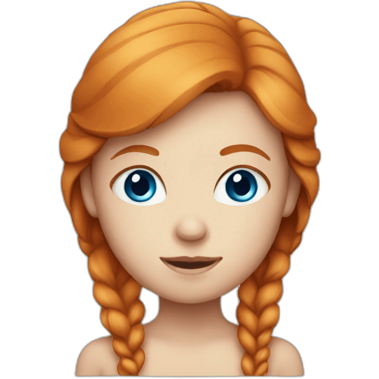 ginger girl with blue eyes emoji