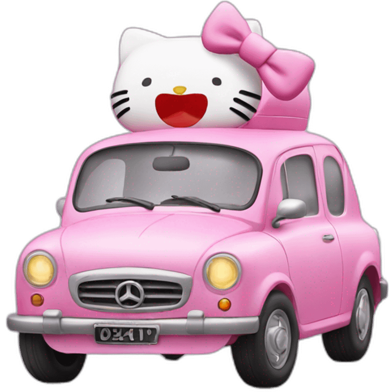 Hello kitty car emoji