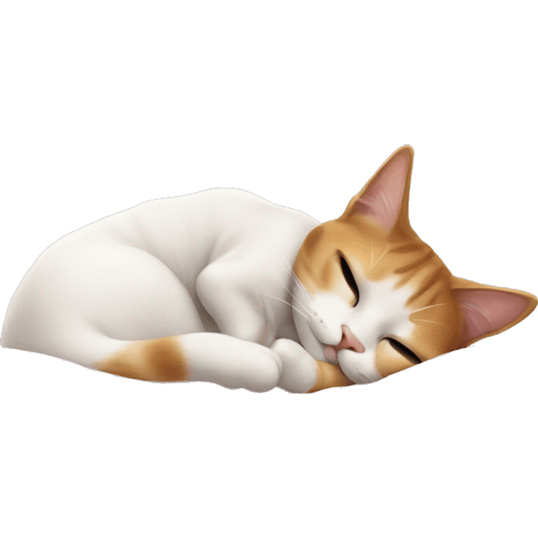 un emoji de una gata chica durmiendo super abrigada emoji