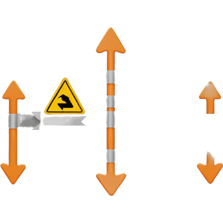 road sign with 2 direction arrows pointing in opposite directions emoji