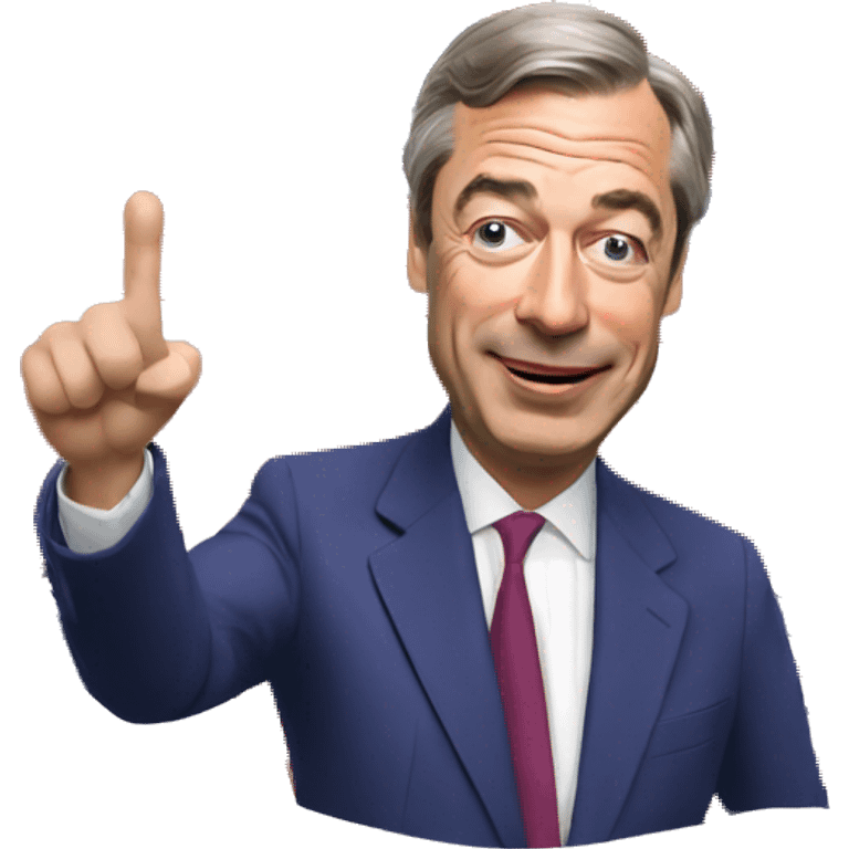 Nigel Farage waving a Union Jack flag  emoji