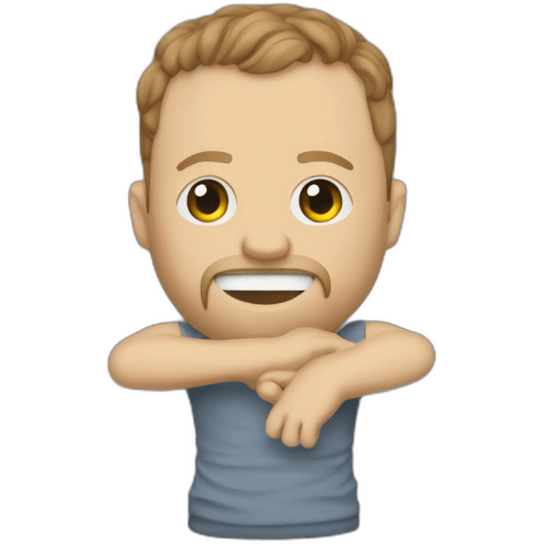 Dan reynolds qui joue de la batteir3 emoji