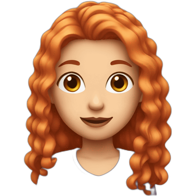 Girl with cerly hair emoji