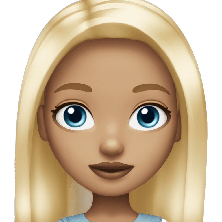 Blond bratz blue eyes white skin emoji