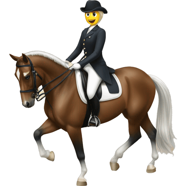 horse doing dressage emoji