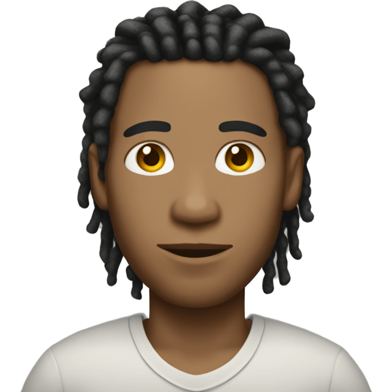 light skin man with short dreads emoji