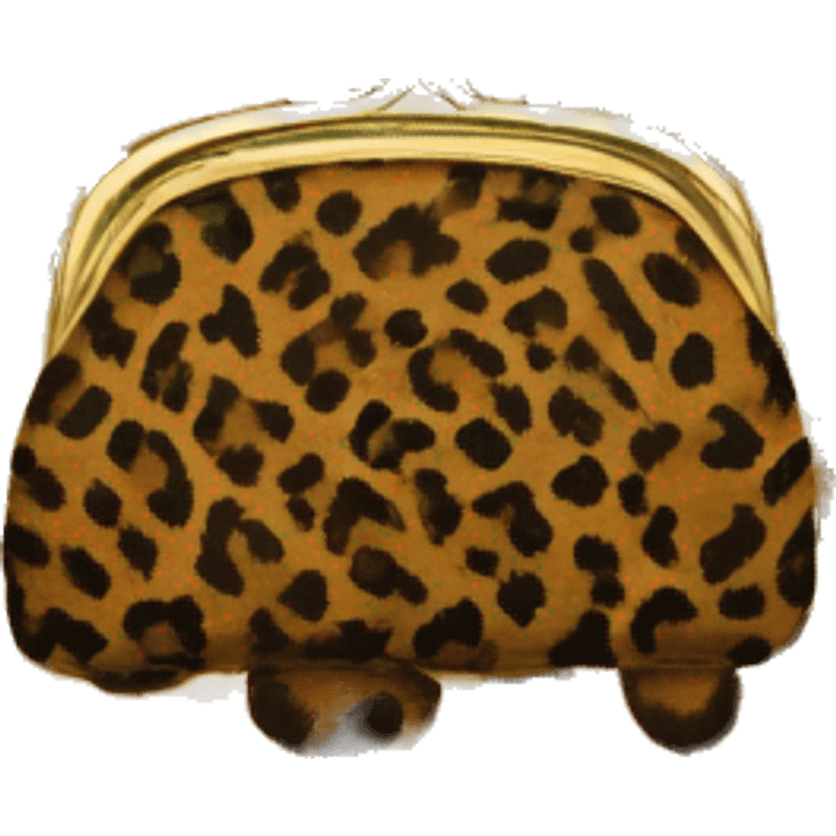 leopard print purse  emoji