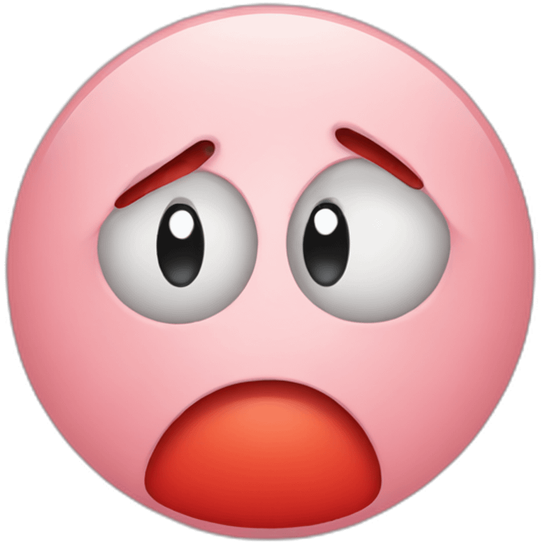 sad red face smiley emoji