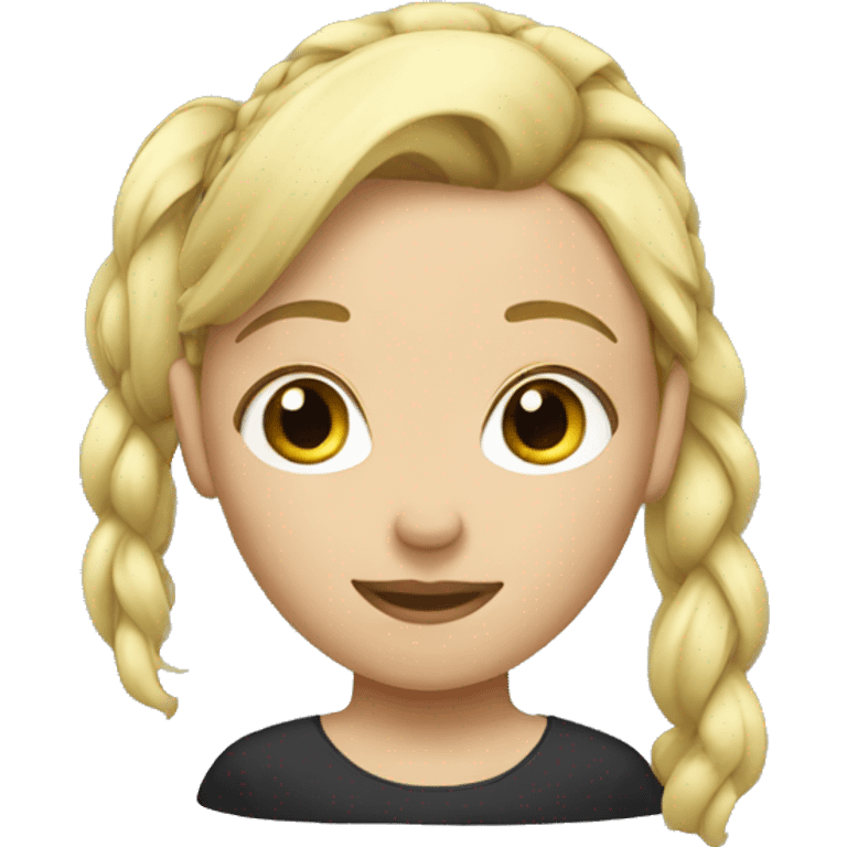 blond ponytail woman emoji