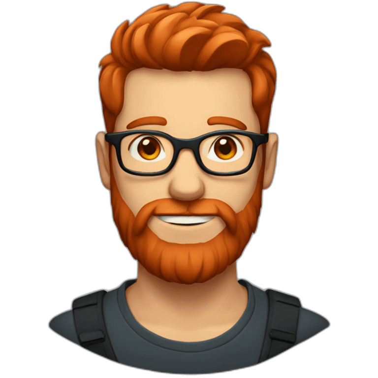 A red-haired guy with a red beard and glasses emoji