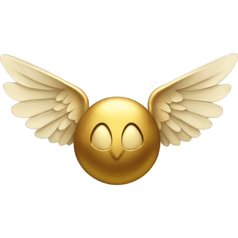 Golden Snitch with white wings emoji