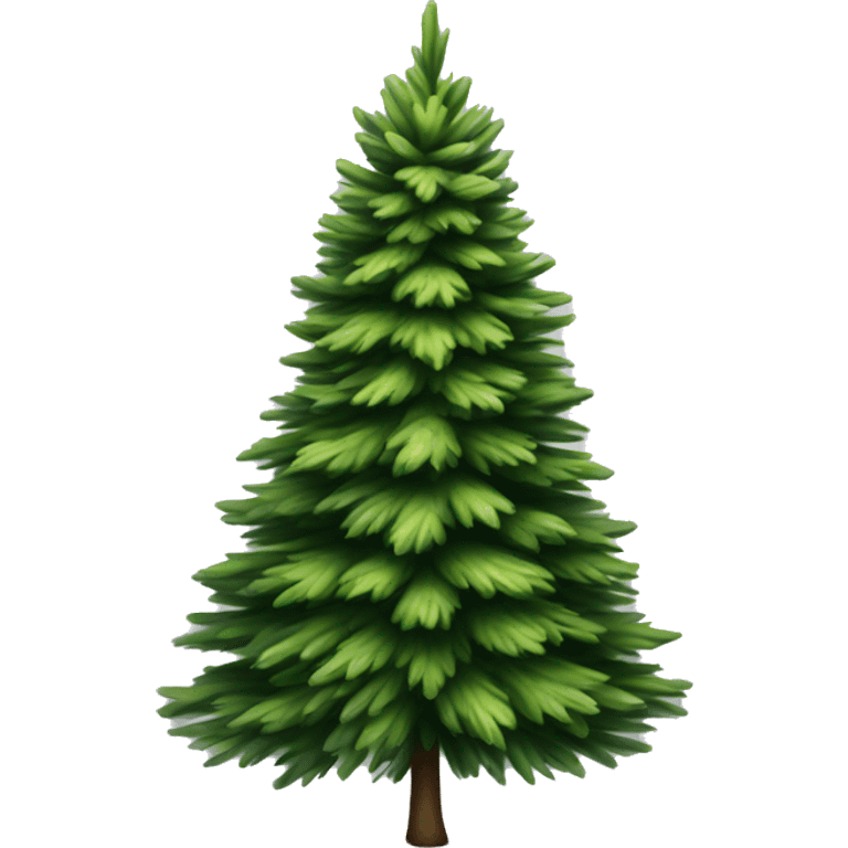 Realistic single isolated fir christmas tree. emoji