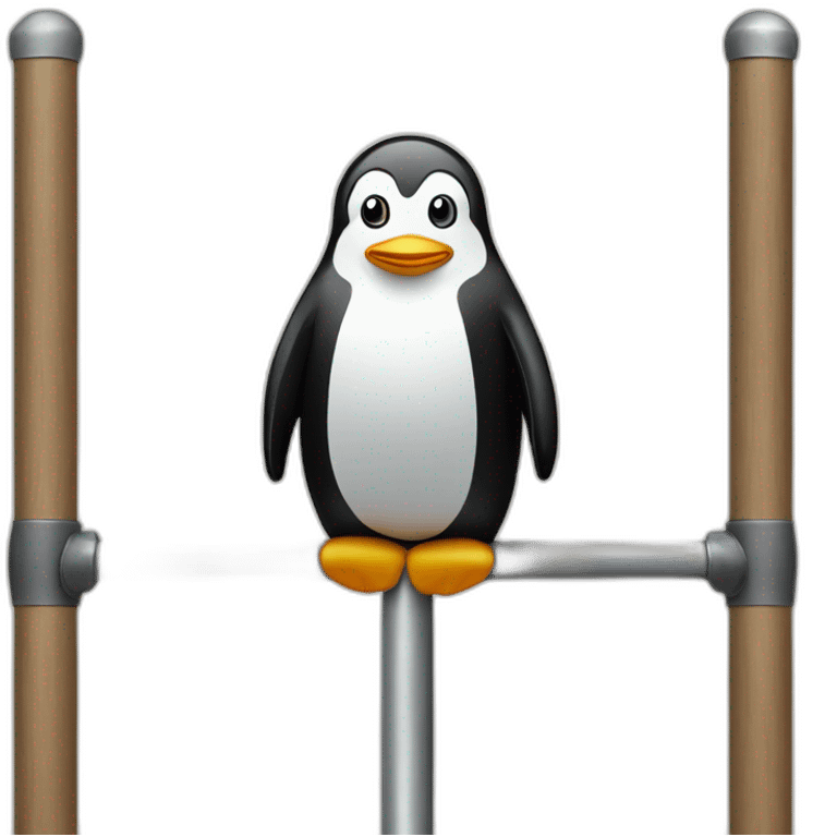 Pinguin on a pole bar emoji