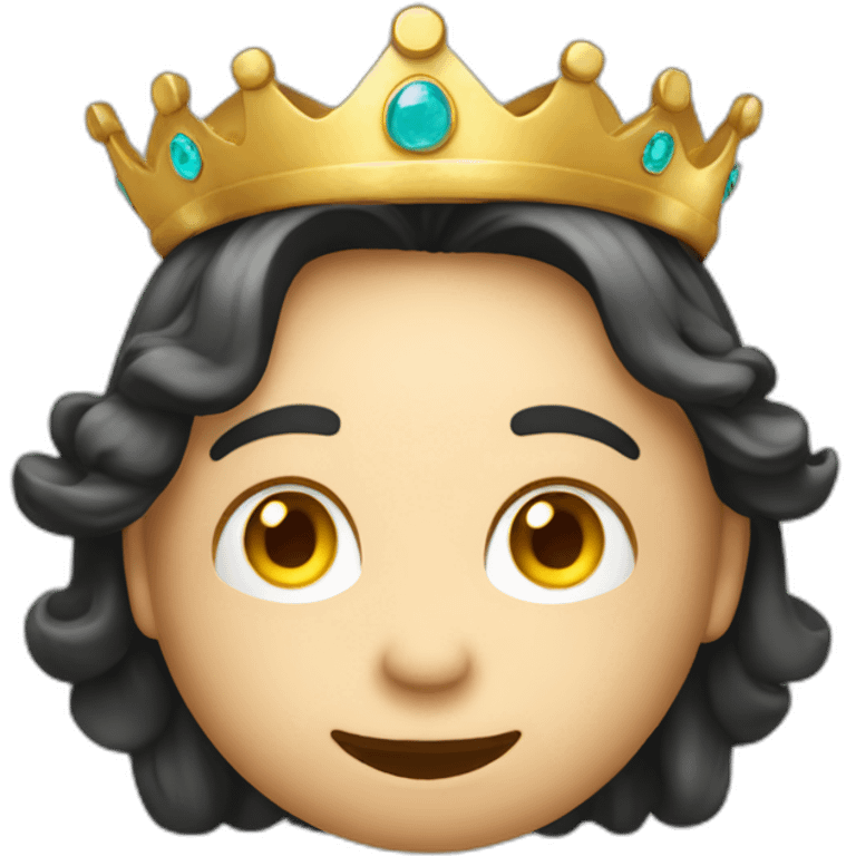 emoji de botton com uma coroa e brilho emoji