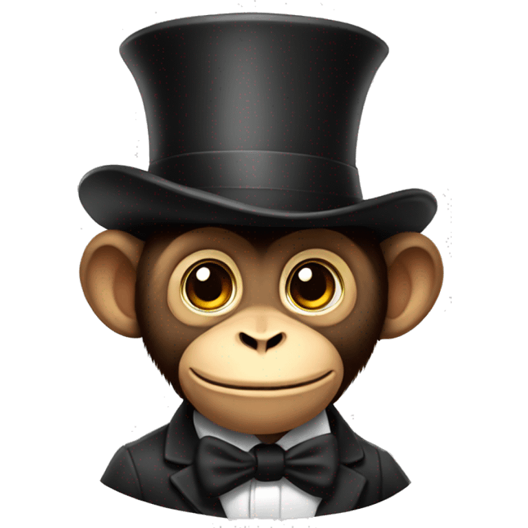 monkey with tophat emoji