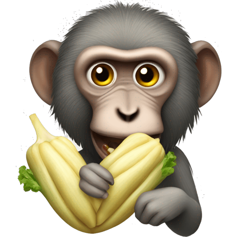 baboon eating a parsnip  emoji