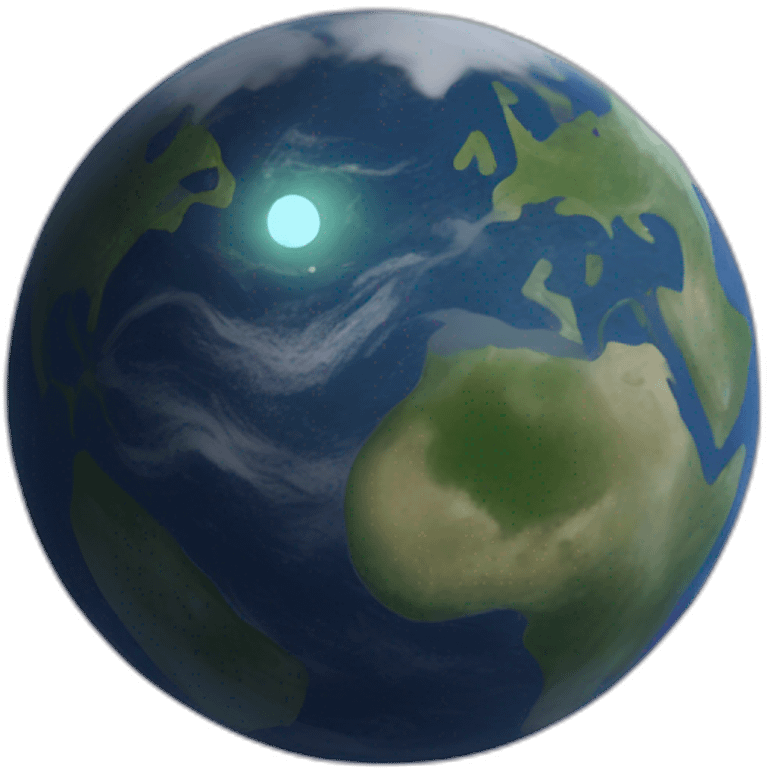 earth with an orbiting moon emoji