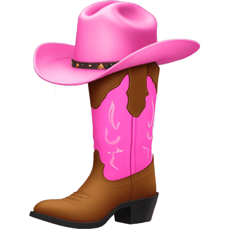 Cowboy stiefel in pink emoji