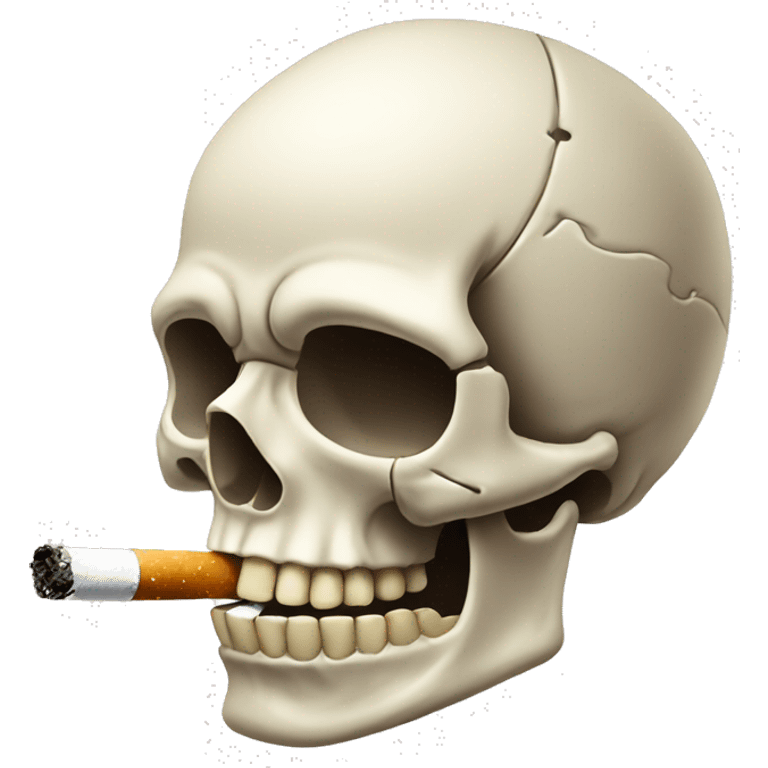 Skull emoji smoking cigarette  emoji