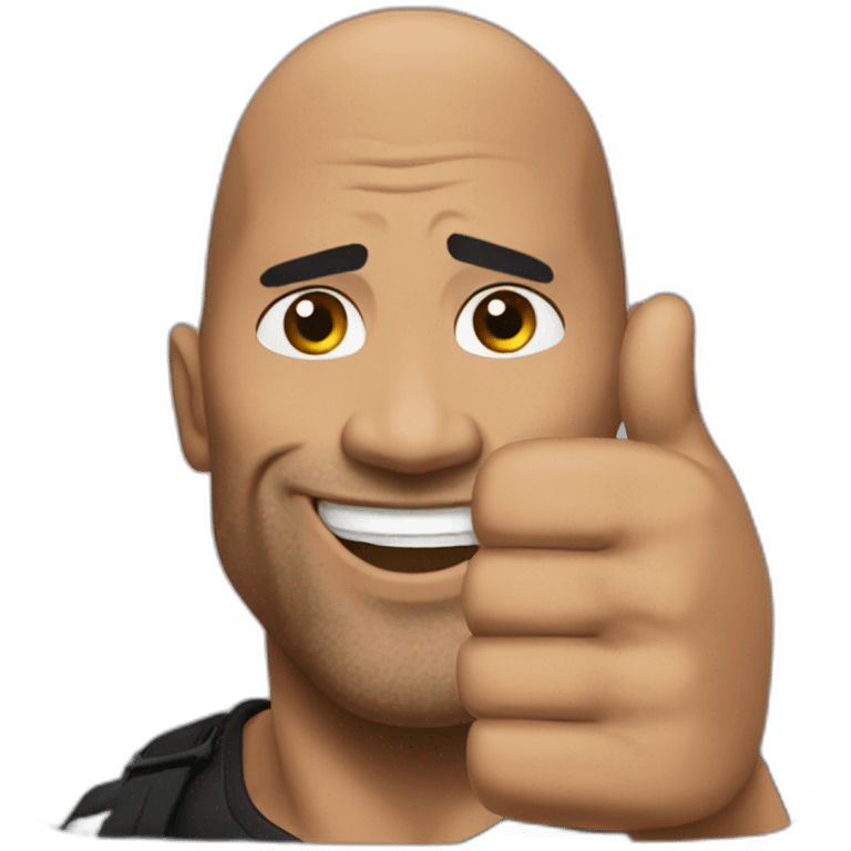 The rock thumbs up emoji